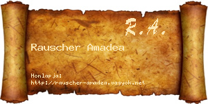 Rauscher Amadea névjegykártya