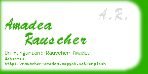 amadea rauscher business card